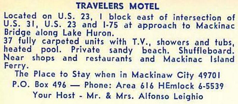 Travelers Motel - Vintage Post Card